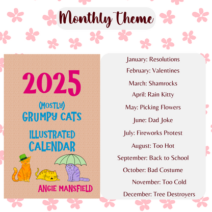 2025 Grumpy Cat Illustrated Wall Calendar | January-December 2025