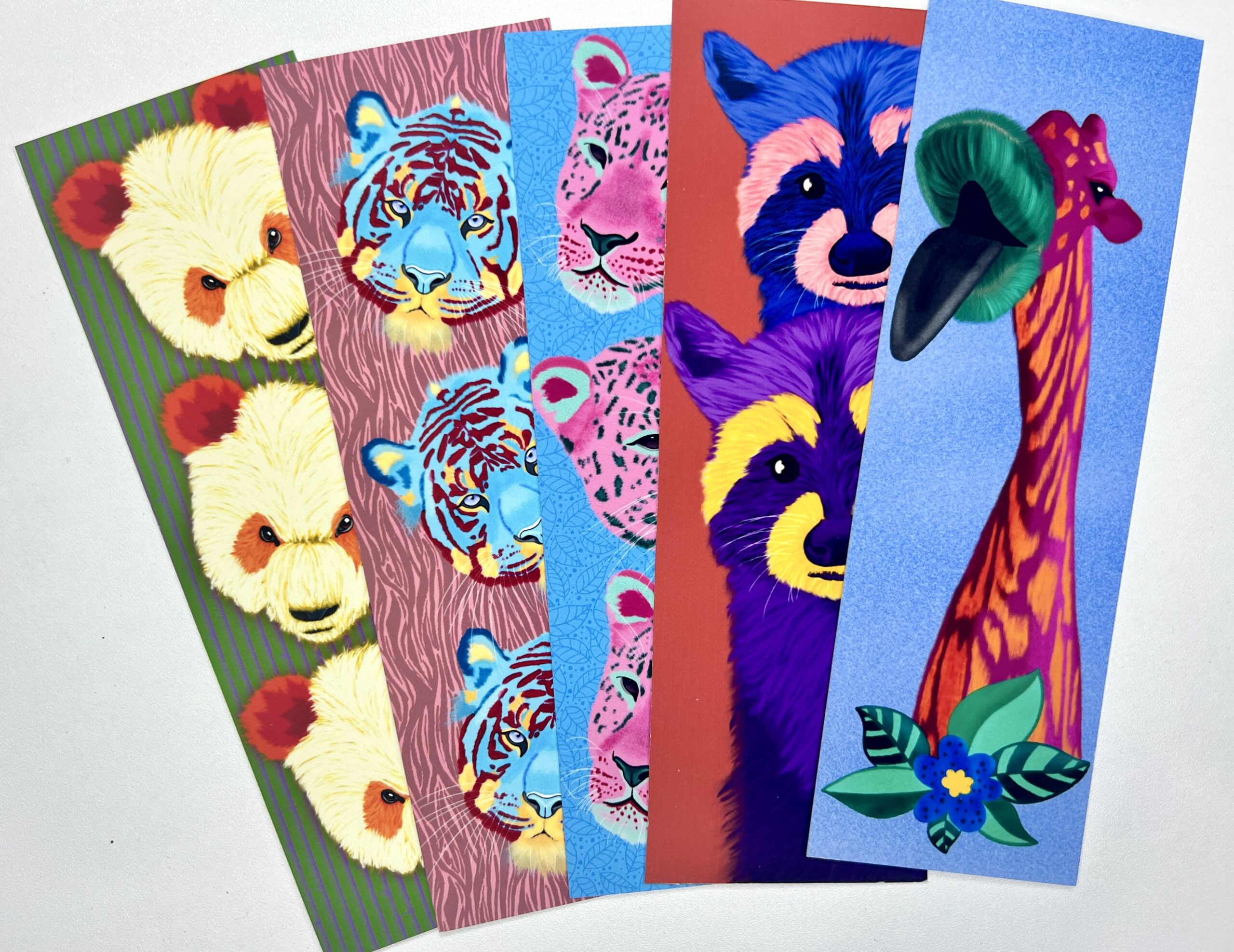 Colorful Animal Art Bookmarks