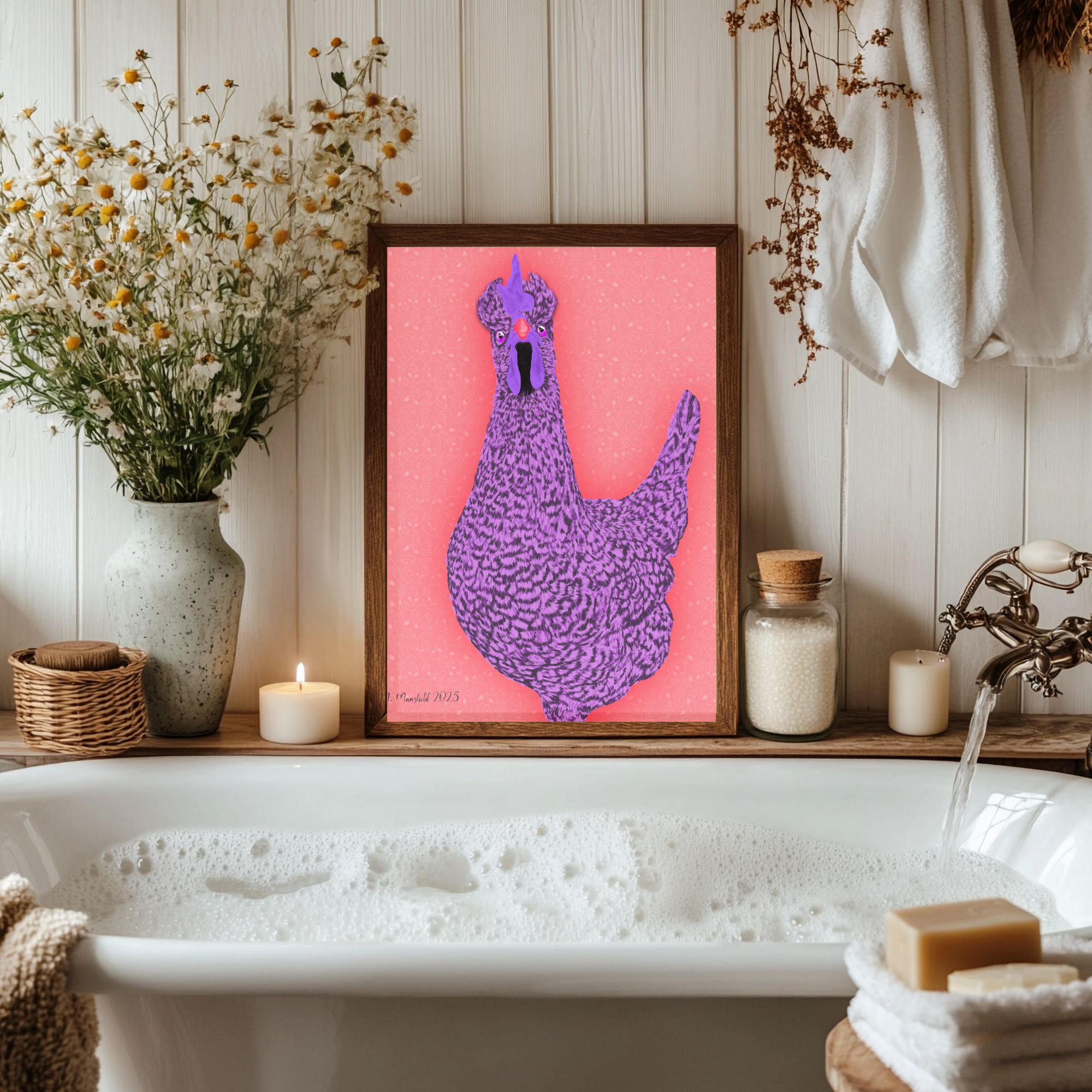 The Karens - Funny Colorful Chicken Art - Karen 2