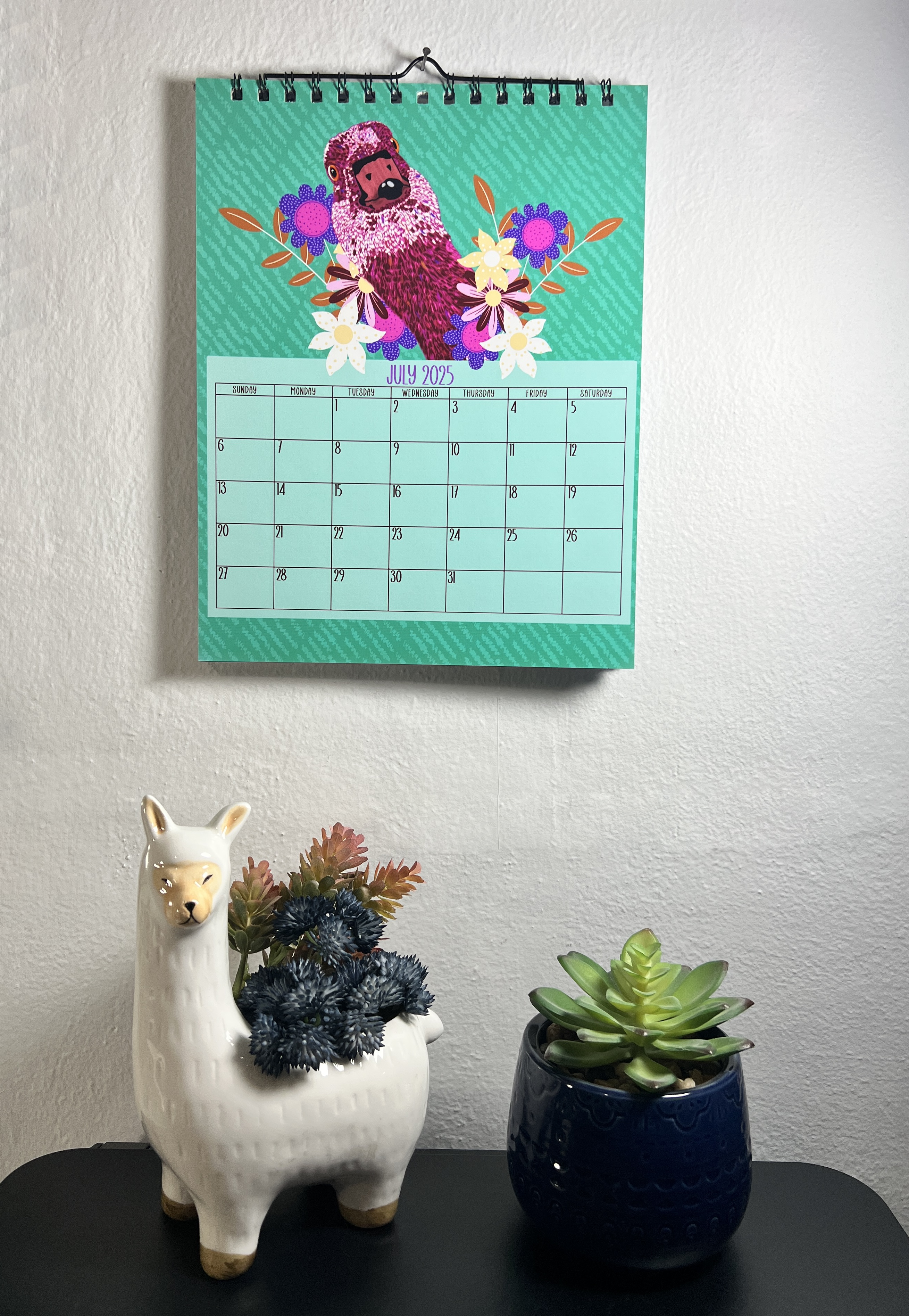 2025-2026 18-Month Colorful Farm Animal Calendar